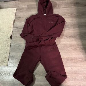 Comfy Maroon Hoodie and Joggers Set